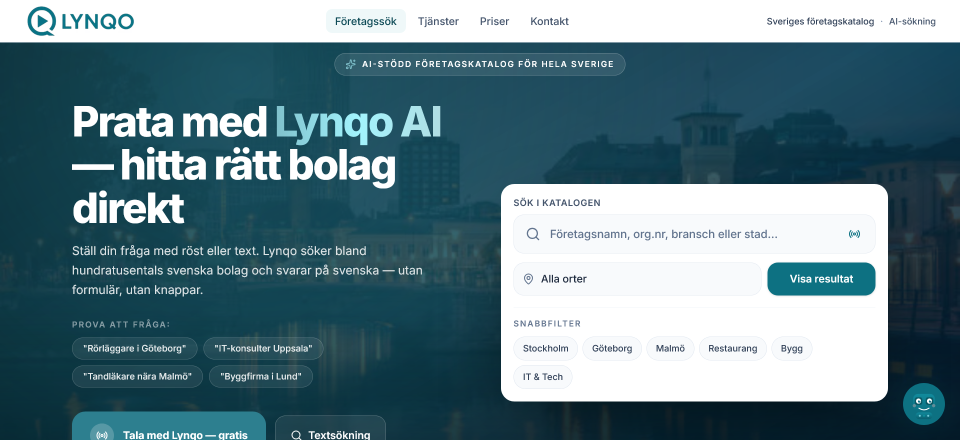 Linqo website screenshot