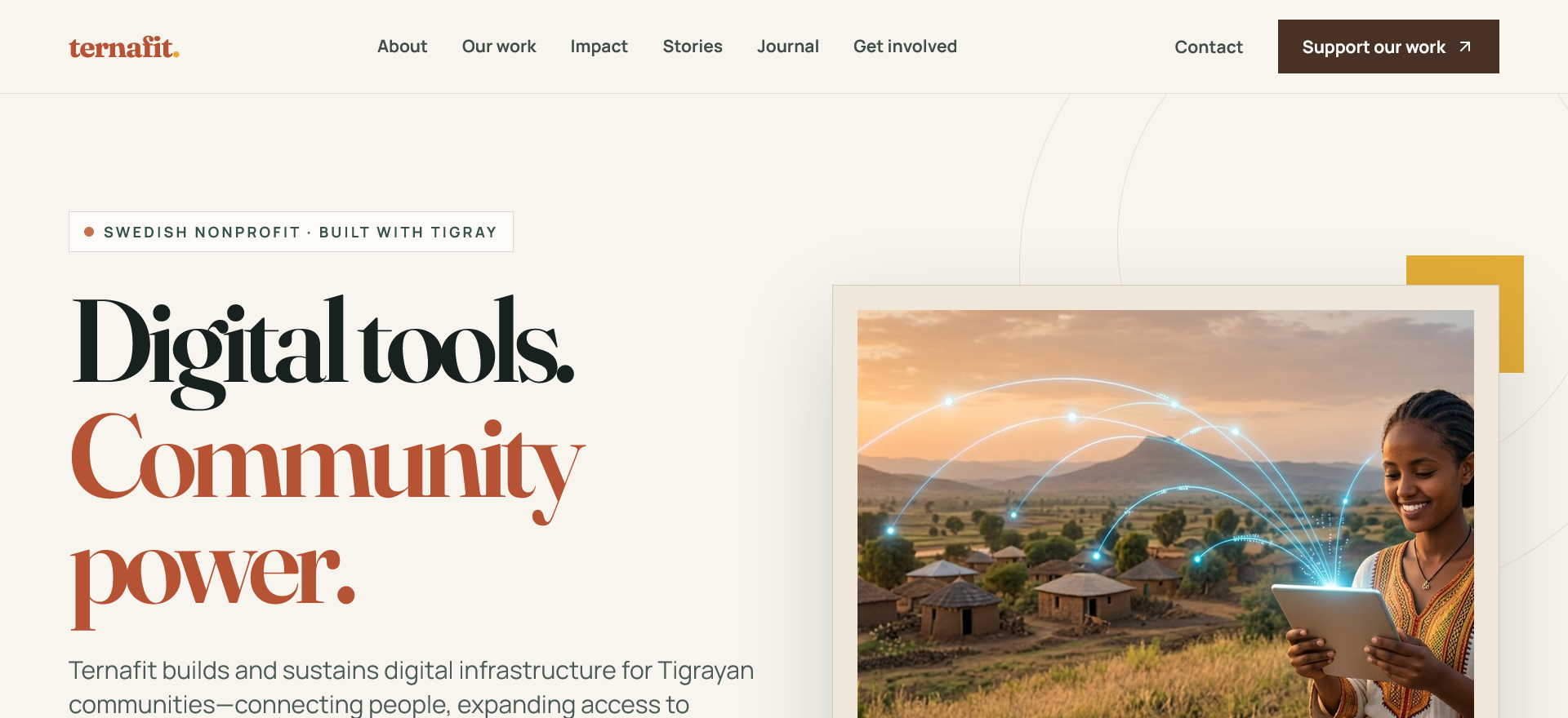 Ternafit Hub homepage